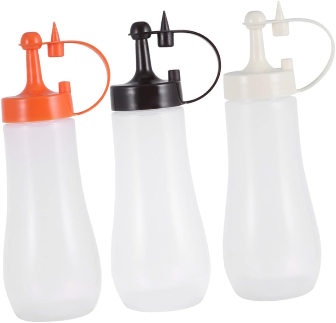 COLLBATH 3 Color Salad Dressing Squeeze Bottles Set