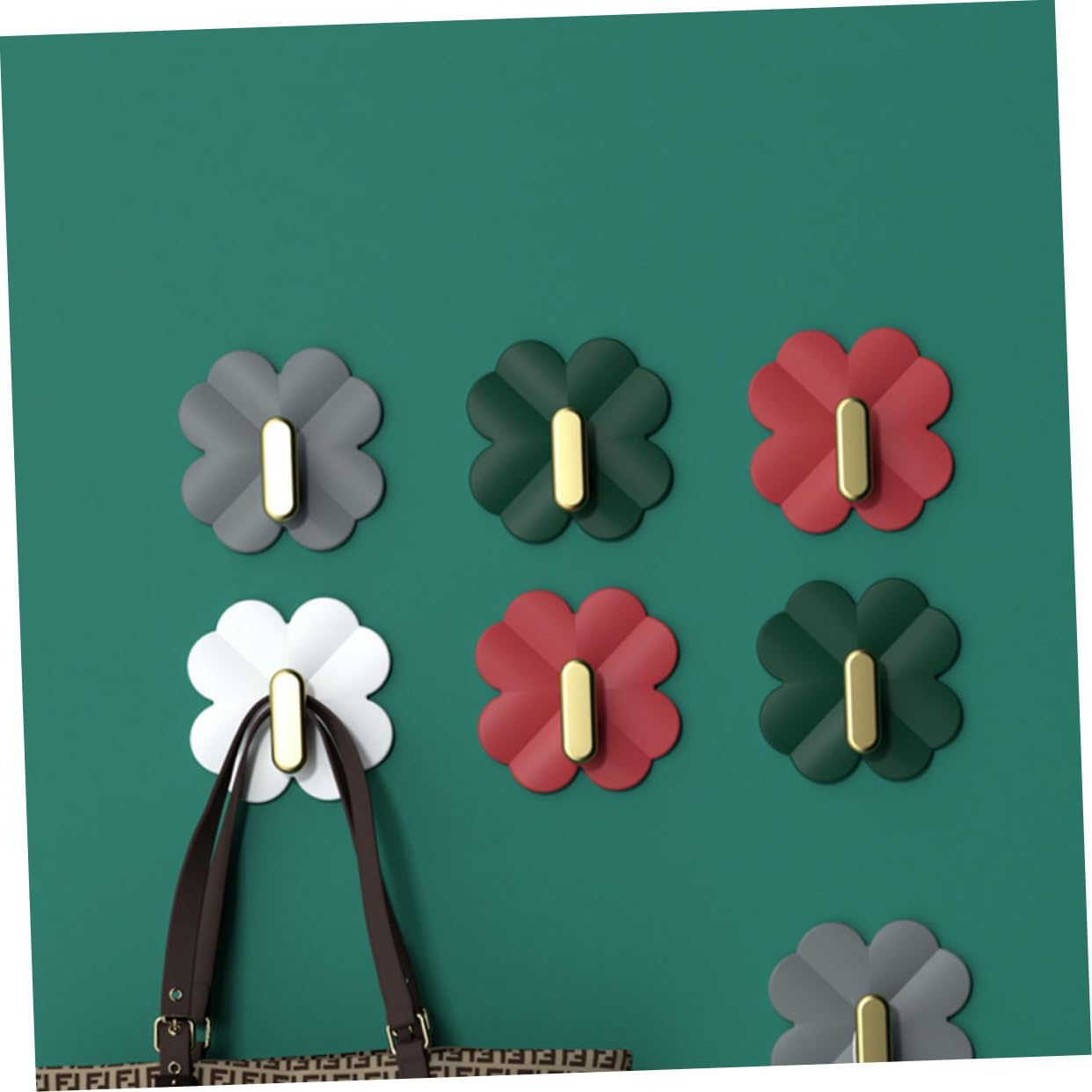 PRETYZOOM 4Pcs Cartoon Adhesive Wall Hooks