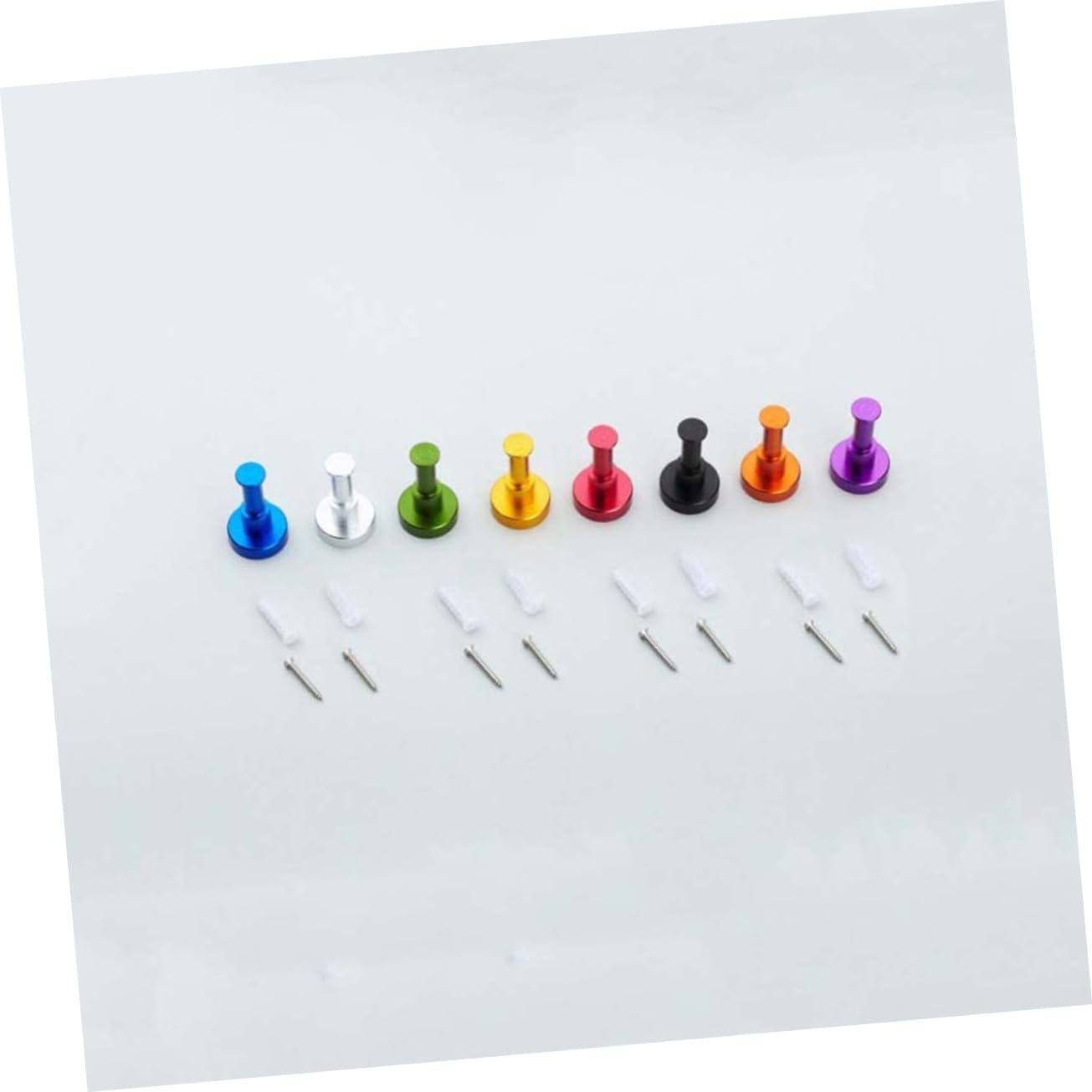10 Pack Solid Aluminum Wall Hooks