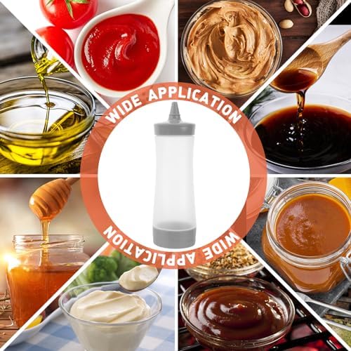 3PCS Squeeze Condiment Bottles for Ketchup Mustard Jam