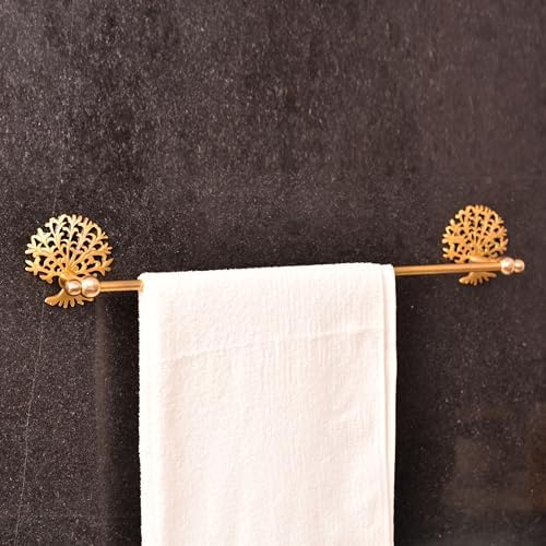 IndianShelf Brass Tree Towel Bar Bathroom Decor