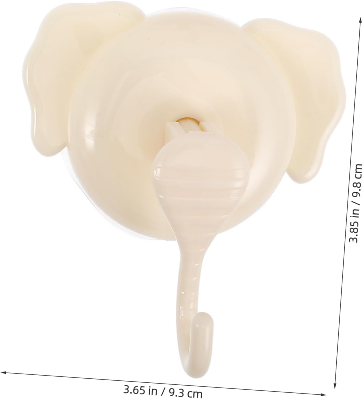 Cabilock Bathroom Suction Cup Hooks 4pcs Elephant Design No Drill