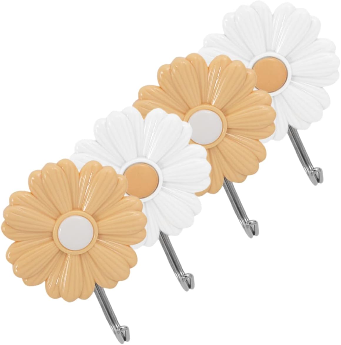 Ciieeo 8 Pcs Daisy Wall Key Holder Hooks