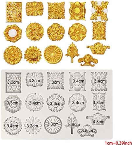 TNNOKL Sugarcraft Vintage Embossed Cookie Cutter Set