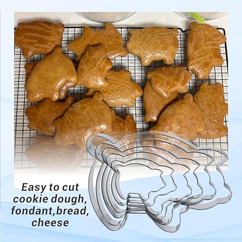 Cieloglim 6PCS Pig Cookie Cutters for Mexican Concha Bread
