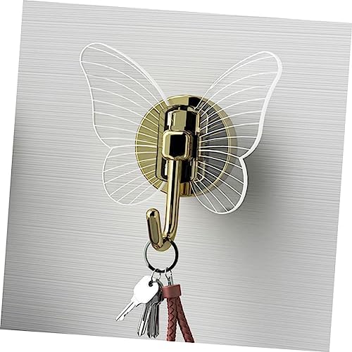 Holibanna 2Pcs Self Adhesive Butterfly Wall Hooks