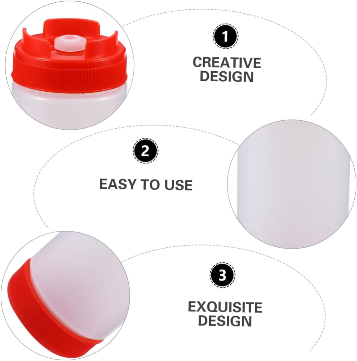 Dual Head Squeeze Bottles 20oz Ketchup and Sauce Dispenser