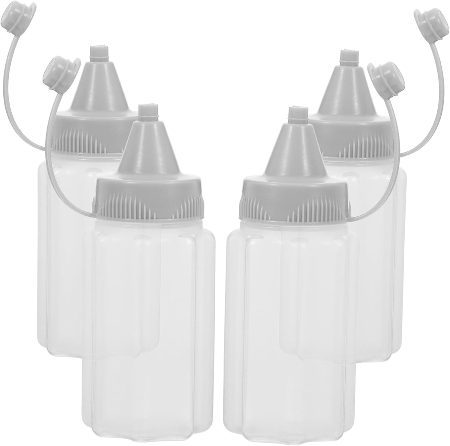 3 Pack Reusable Honey Squeezing Bottles for Ketchup Mustard Salad Dressing