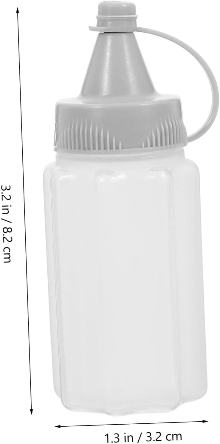Mikinona 20 Pcs PP Dark Grey Condiment Squeeze Bottles