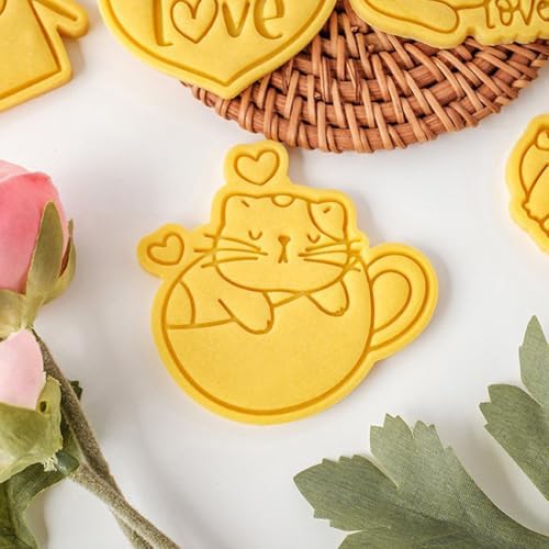 3D Cat Cookie Cutter Set for Baking Fun