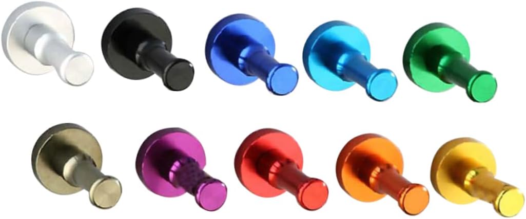 Garneck 10 Pcs Solid Aluminium Wall Hooks