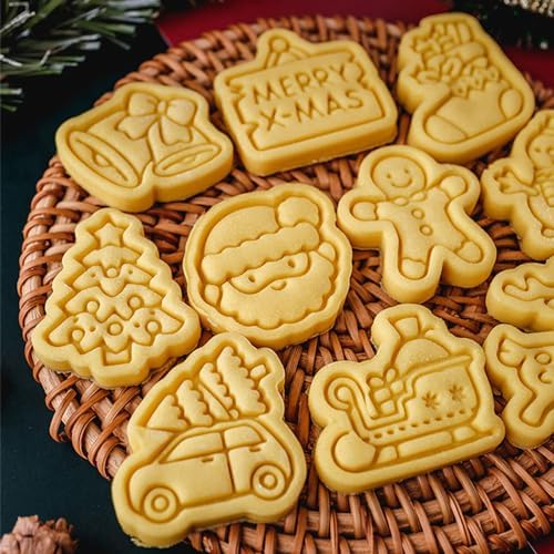 3D Cartoon Christmas Cookie Cutter Set 20pcs
