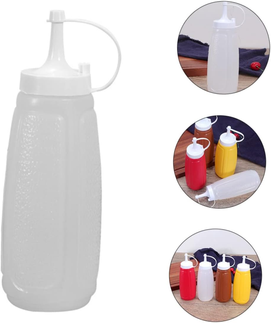 HOLIDYOYO Squeezing Sauce Bottle with Lid for Kitchen Use 1
