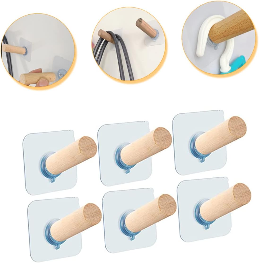 KITANDOVE 6pcs Utility Hooks Heavy Duty