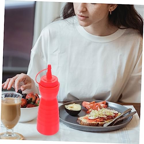 CIYODO 400ml Red Condiment Squeeze Bottle for Kitchen Use 1