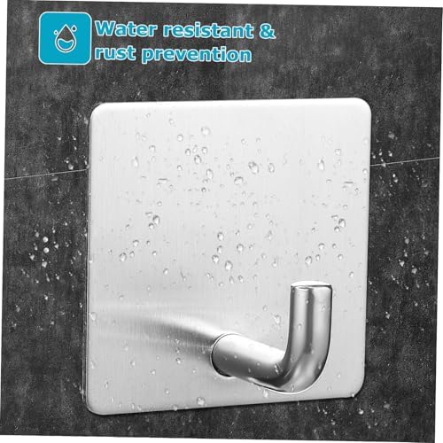FOMIYES Chrome Bathroom Towel Hooks Adhesive