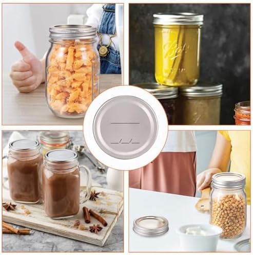 100pcs Wide Mouth Canning Lids for Ball Kerr Jars - Food Grade Airtight