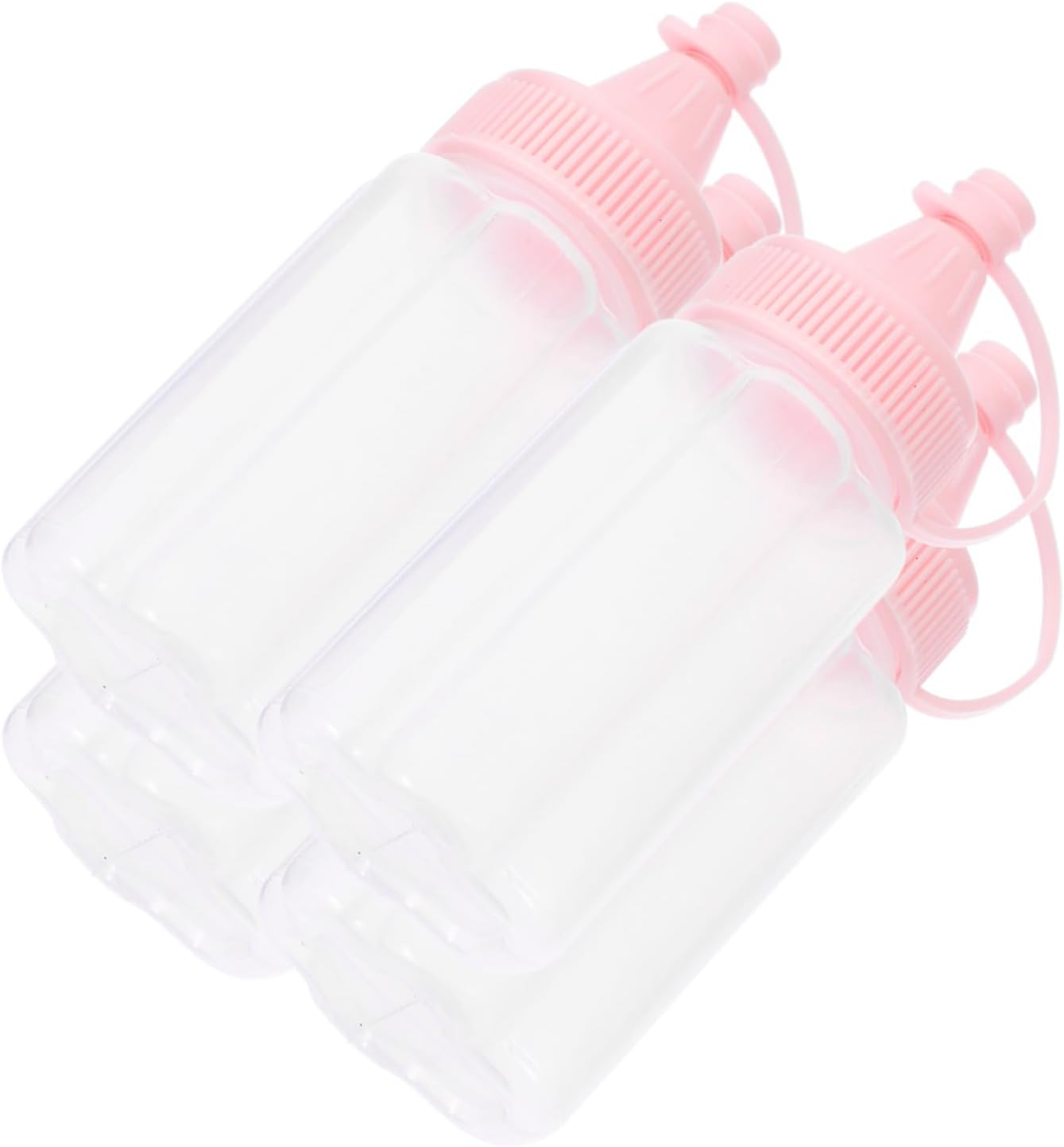 Luxshiny 4 Pack Condiment Squeeze Bottles for Ketchup Mayonnaise Mustard