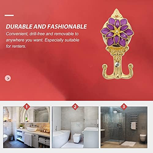 Veemoon 2pcs Flower Shape Coat Hooks Home Storage Hook