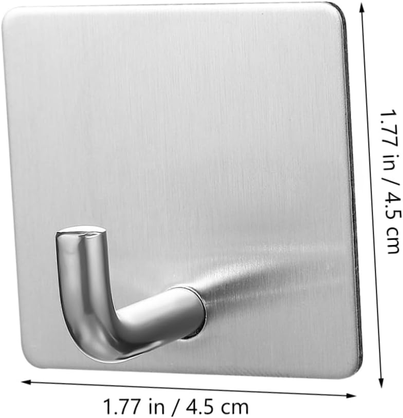 Ipetboom Modern Wall Hooks 4pcs Adhesive Chrome