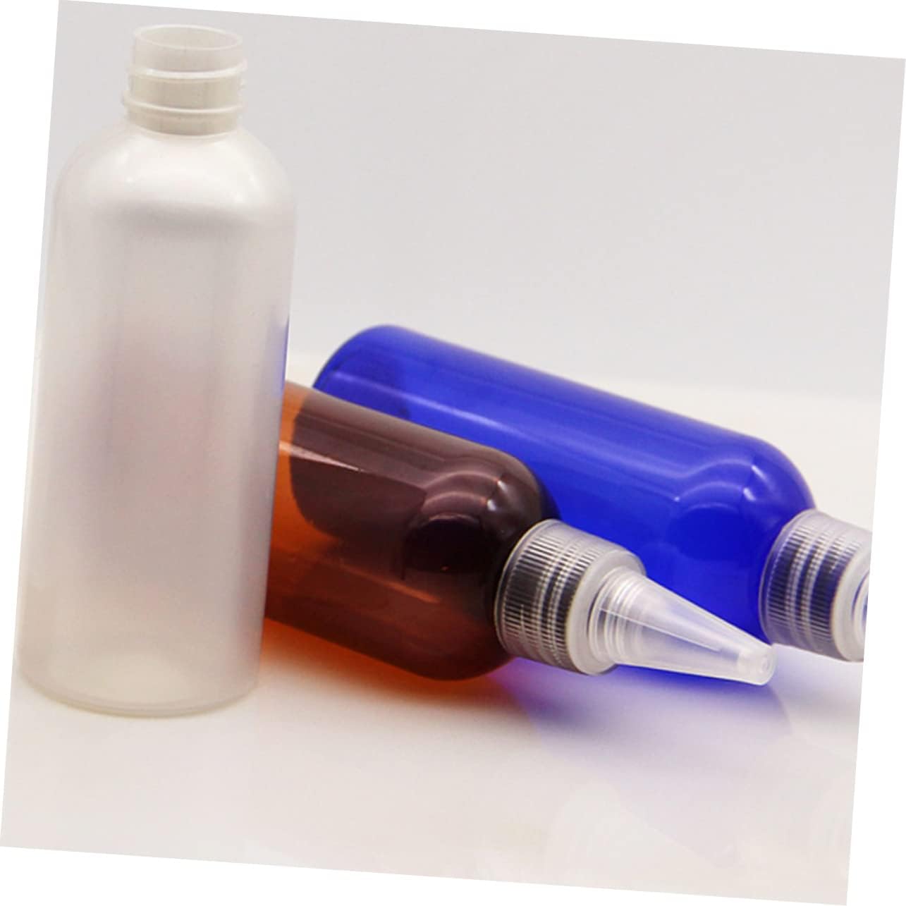 10pcs Reusable Condiment Squeeze Bottles with Spout Cap 1
