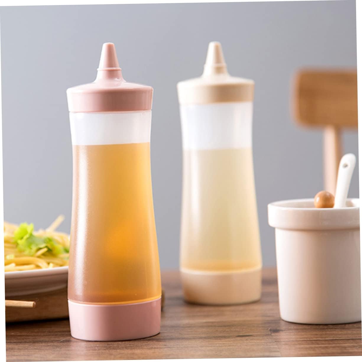 1PC Plastic Squeeze Bottle Condiment Dispenser