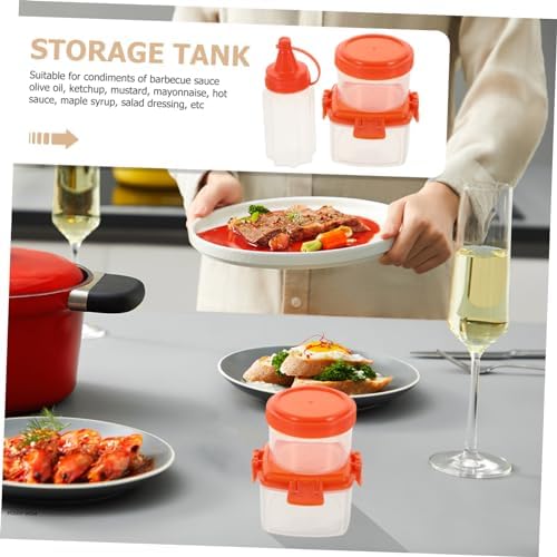 NAMOARLY Condiment Squeeze Bottles with Airtight Lids