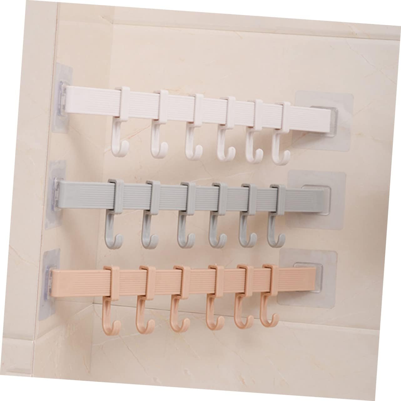 FOYTOKI 3pcs Gold Plated Adhesive Hook Rack 1