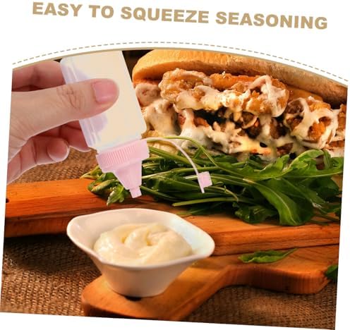 SECFOU 4PCS Reusable Honey Bear Squeeze Bottles