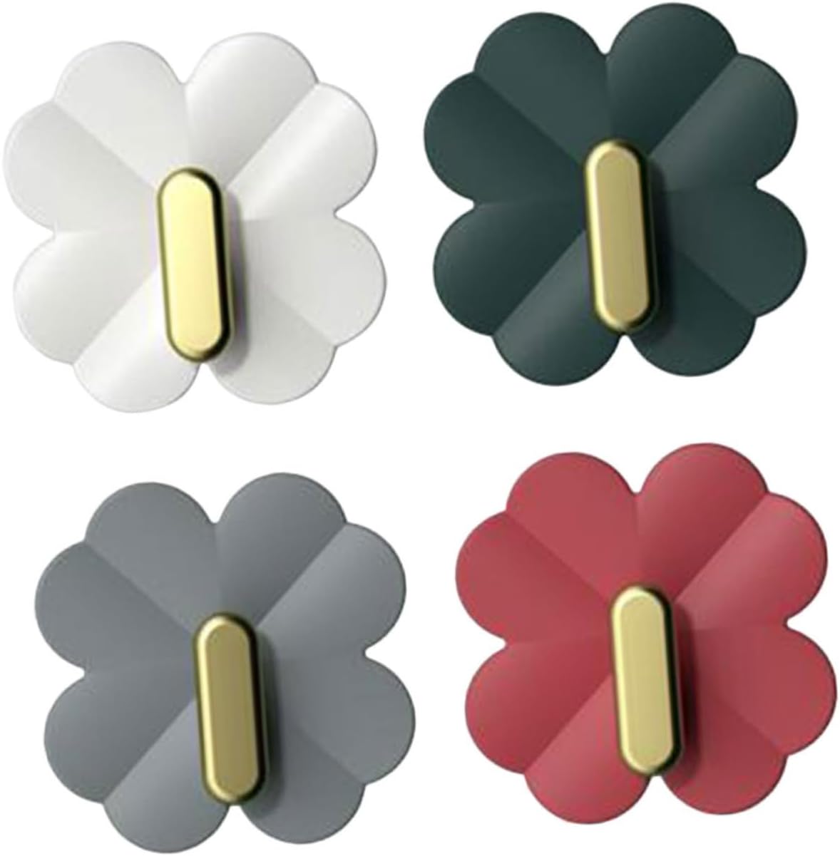 Vaguelly 4Pcs Cartoon Adhesive Wall Hooks for Keys and Towels
