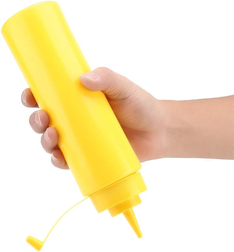Condiment Squeeze Bottles 720ml 10pcs Plastic PE with Narrow Nozzle