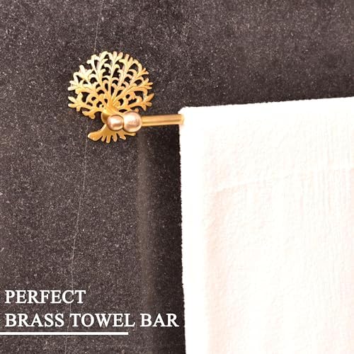 IndianShelf Brass Tree Towel Bar Bathroom Decor
