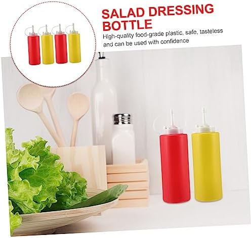 4 Pack Salad Dressing Shaker Bottles for Condiments