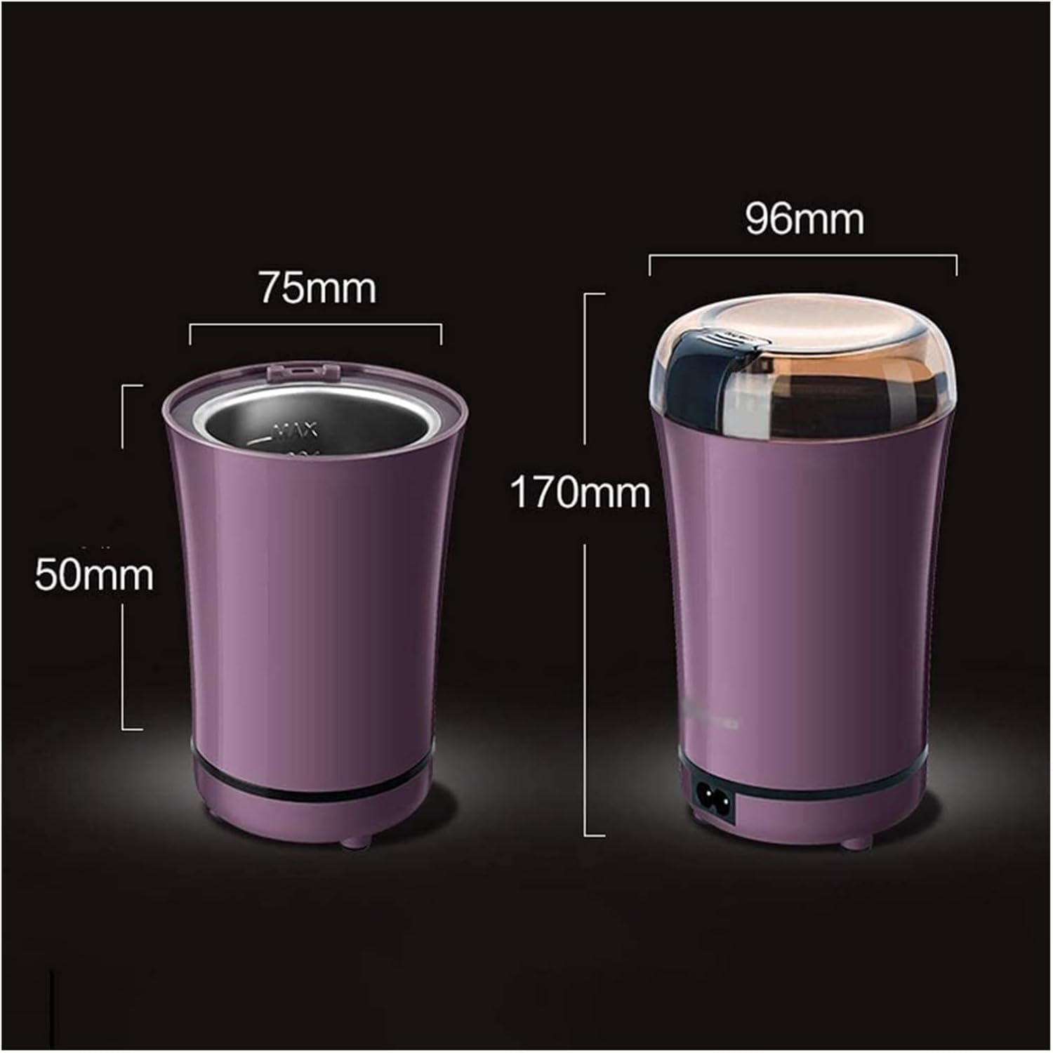 JAJKAFCL Refillable Pepper Mill with Electric Motor