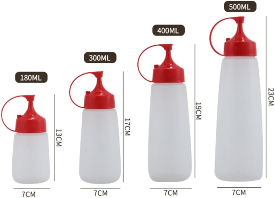 KLEYE 6-Piece Condiment Squeeze Bottles Pack