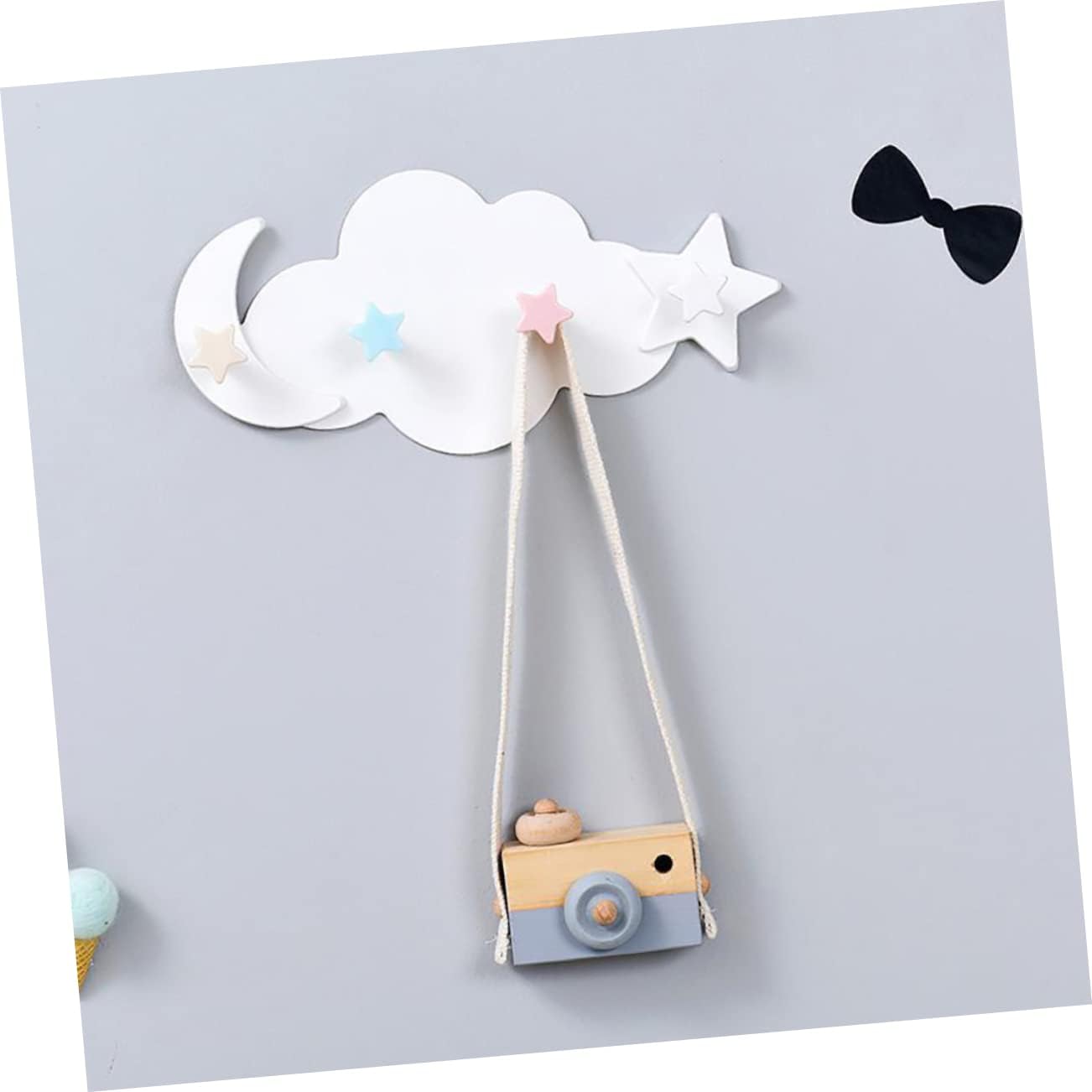 2pcs Cartoon Star and Moon Wall Hangers for Kids Room