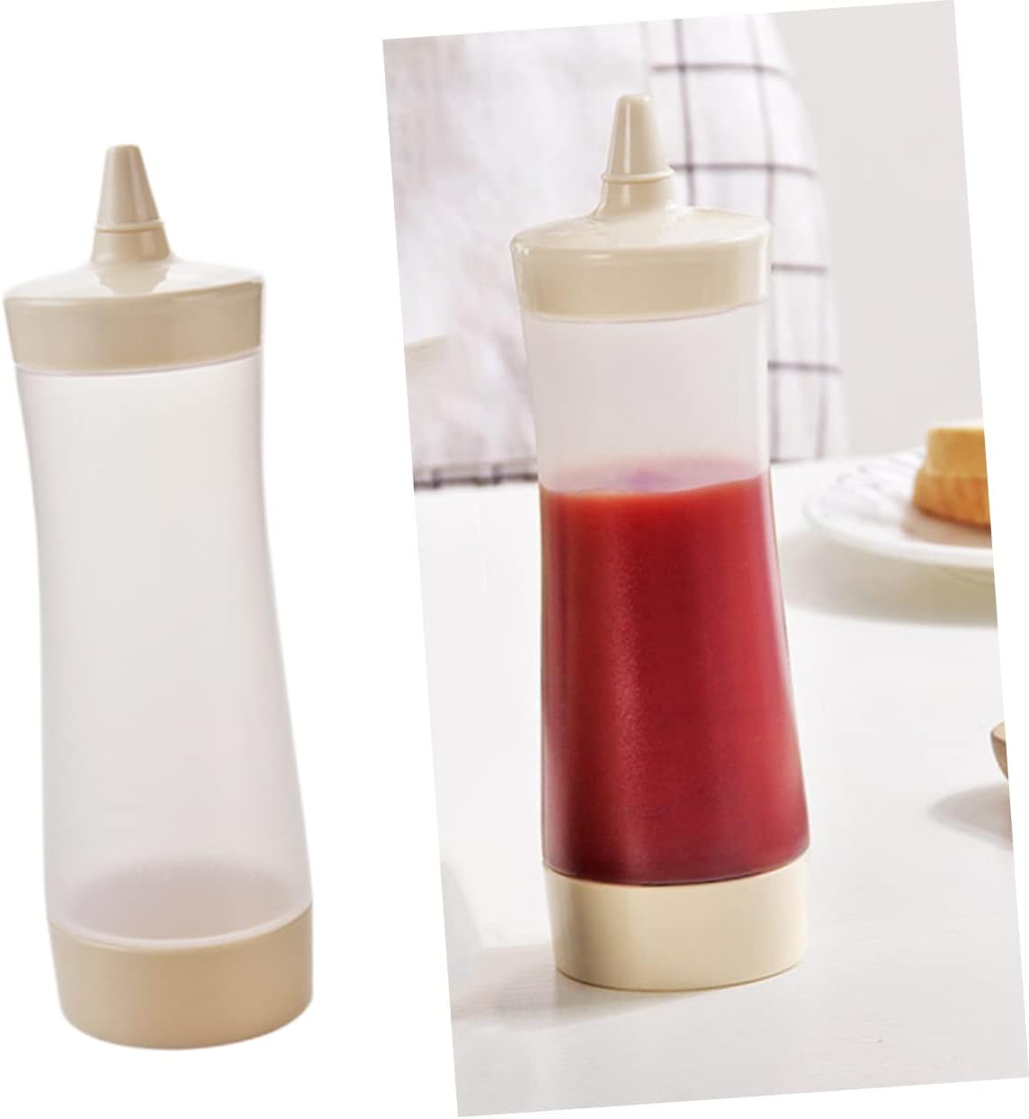 PRETYZOOM 6-Piece Condiment Squeeze Bottle Set with Lids