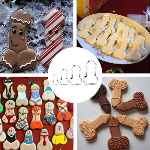 Prasacco 4-Piece Stainless Steel Cookie Cutter Set