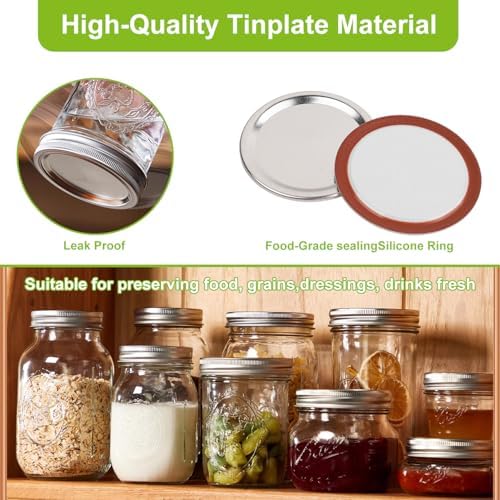 Volenra Canning Jar Lids Regular Mouth Set of 12