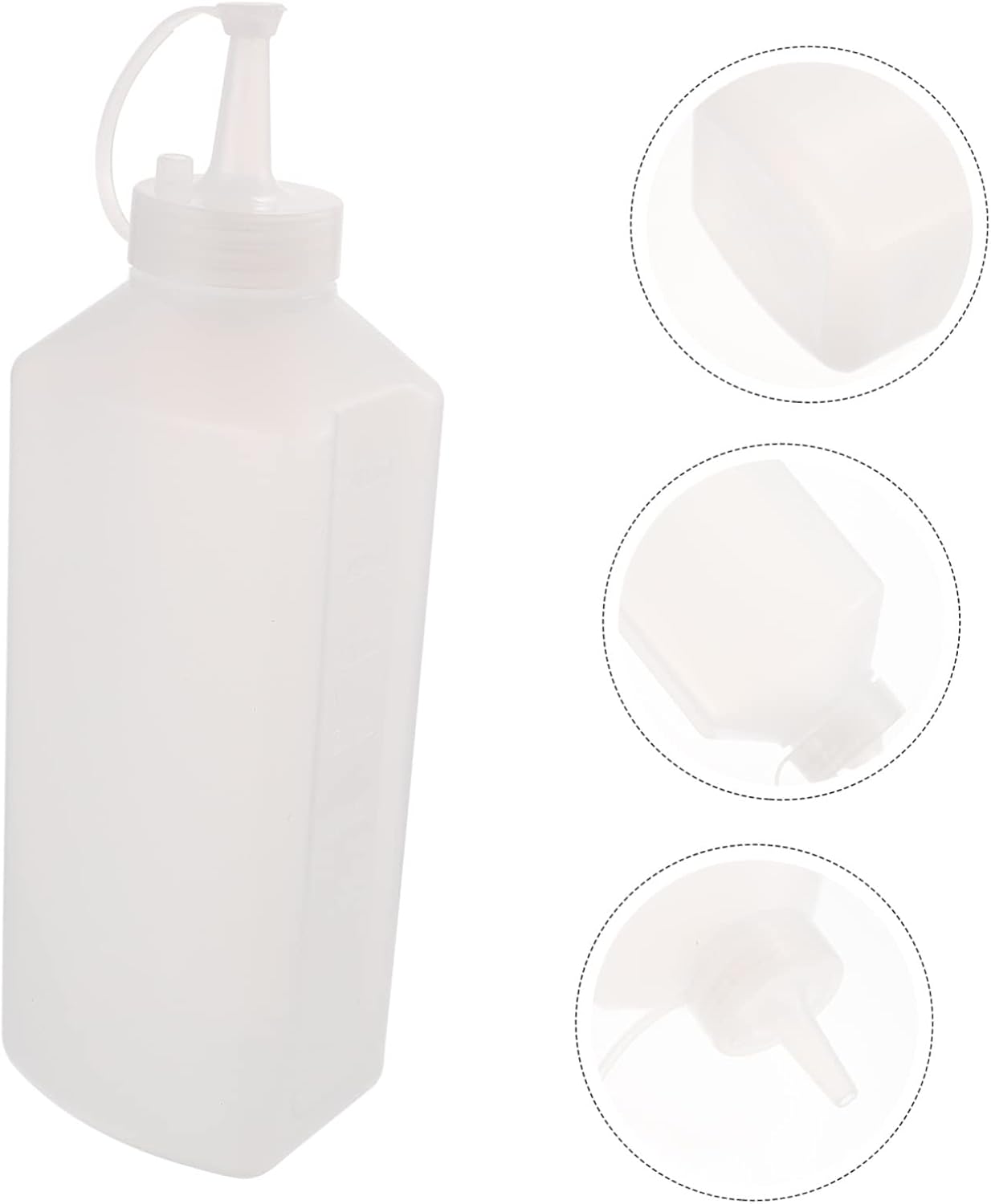 2 Pack Squeeze Condiment Bottles with Lids for Kitchen Use