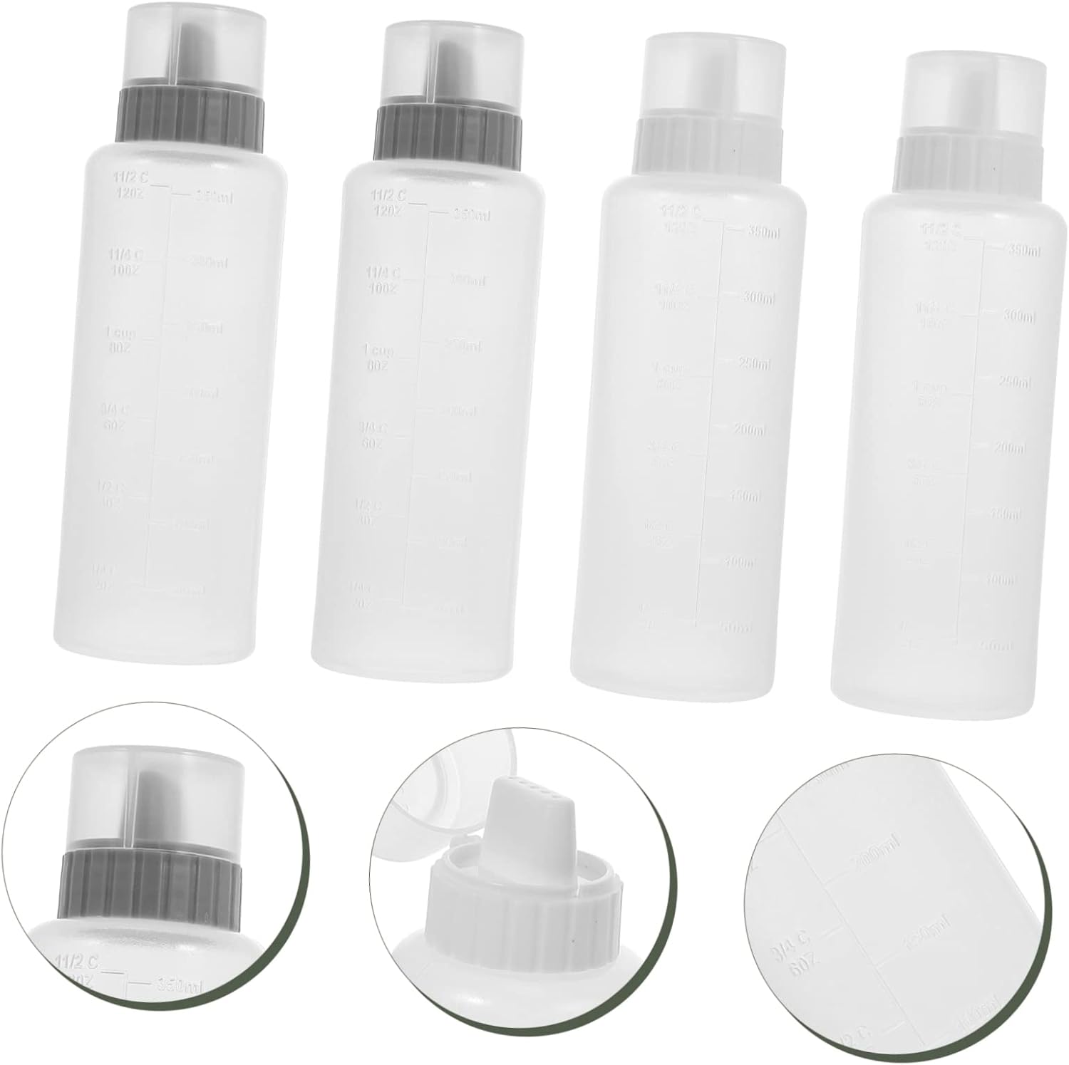 HOLIDYOYO Easy Squeeze Salad Dressing Bottles 4 Pack