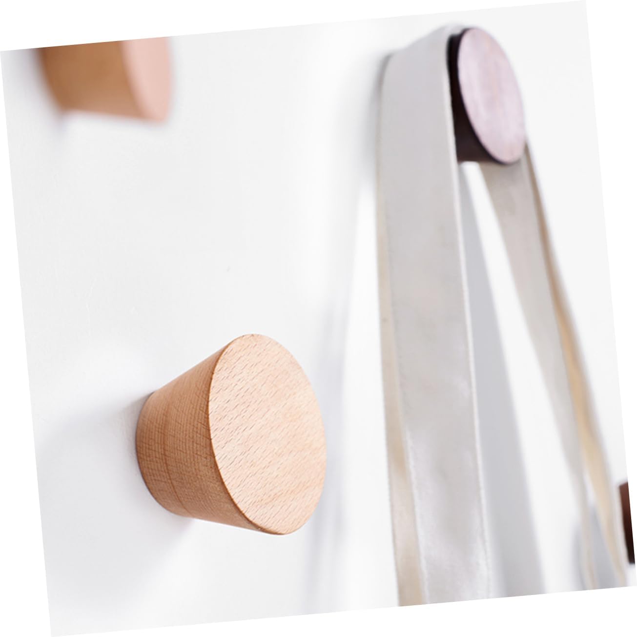 Parliky 3Pcs Multifunctional Wooden Wall Hooks