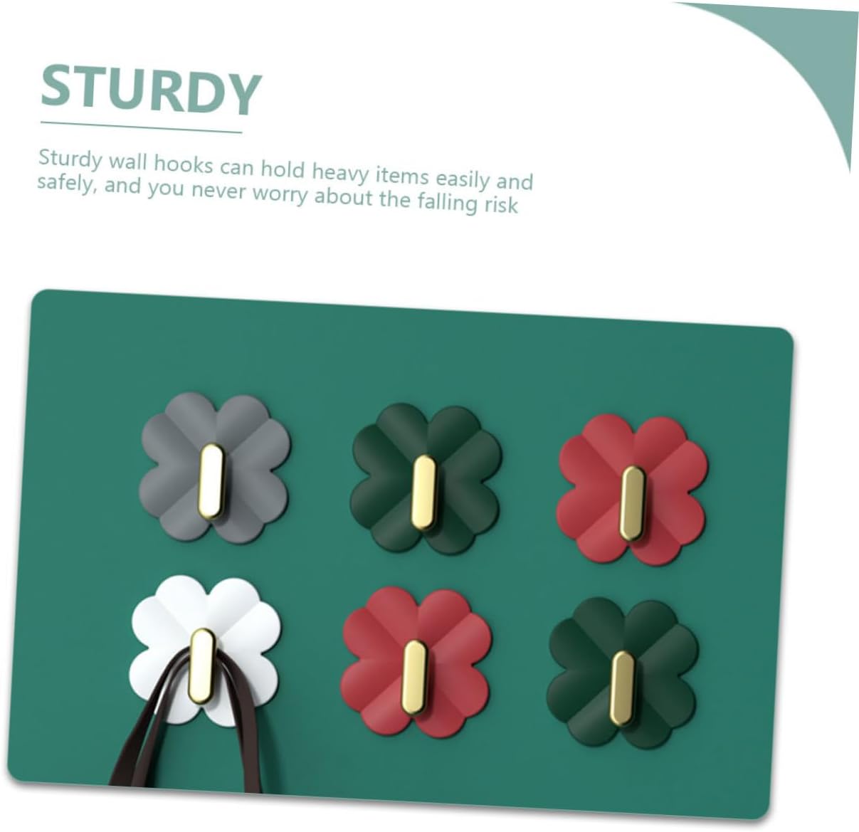 PRETYZOOM 4Pcs Cartoon Adhesive Wall Hooks