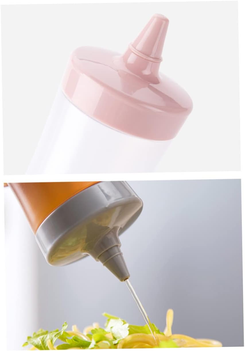 IMIKEYA 350ml Translucent Condiment Squeeze Bottle