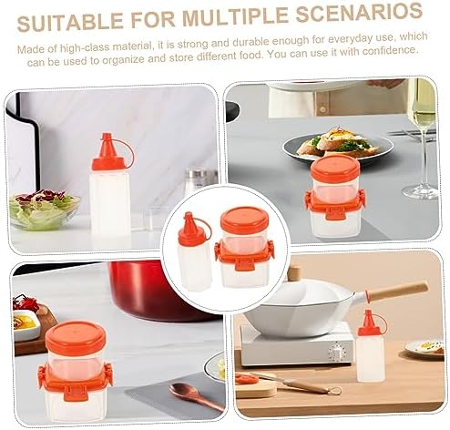 CRILSTYLEO Squeeze Sauce Bottles Set for Fresh Storage