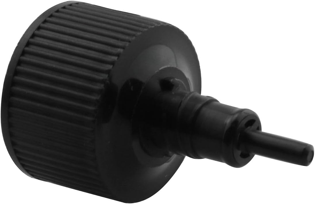 24-Piece Black Plastic Squeeze Bottle Caps