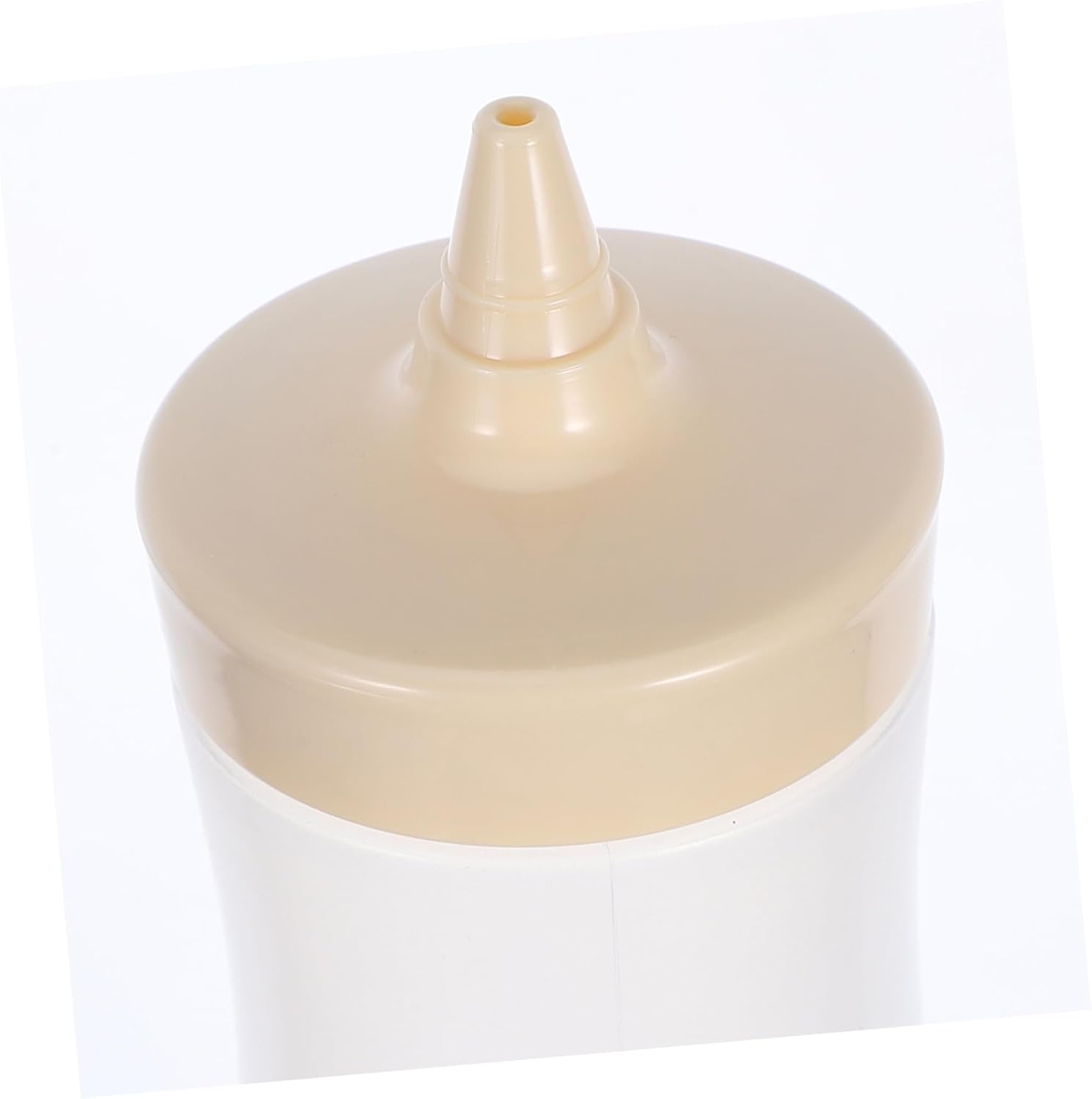 HOLIDYOYO 6-Piece Beige Condiment Squeeze Bottles with Lids