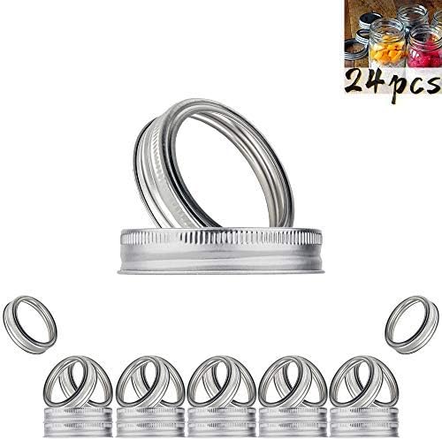 24pcs Silver Canning Jar Bands for 70mm Jars