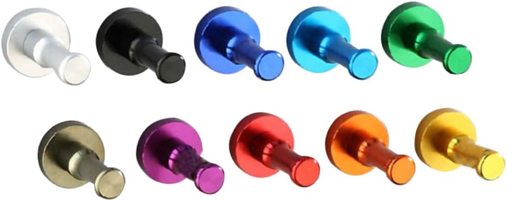 10 Pack Solid Aluminum Wall Hooks