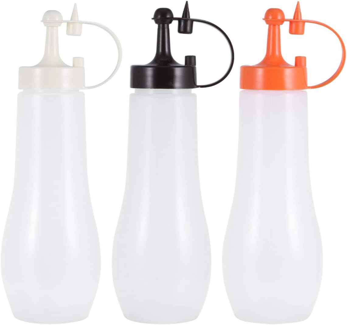Ciieeo Salad Dressing Set with 3 Sizes Squeeze Bottles 1